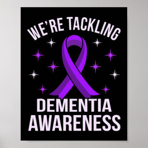 Vi tar itu med demensmedvetandet Alzheimers Purp Poster