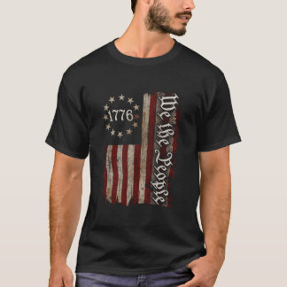 Vi The People 1776 American Flagga 4:e juli T Shirt