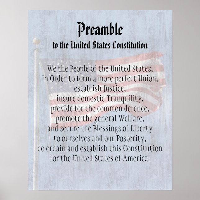 Vi, The People, Preamble US Constitution Classroom Poster (Framsidan)