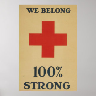Vi tillhör 100 procent starkt - Röda Kor Poster