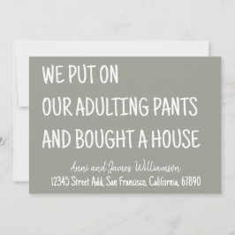 Vi Tog På Oss Vår Vuxenpantsättning Och Köpte Ett  Meddelande