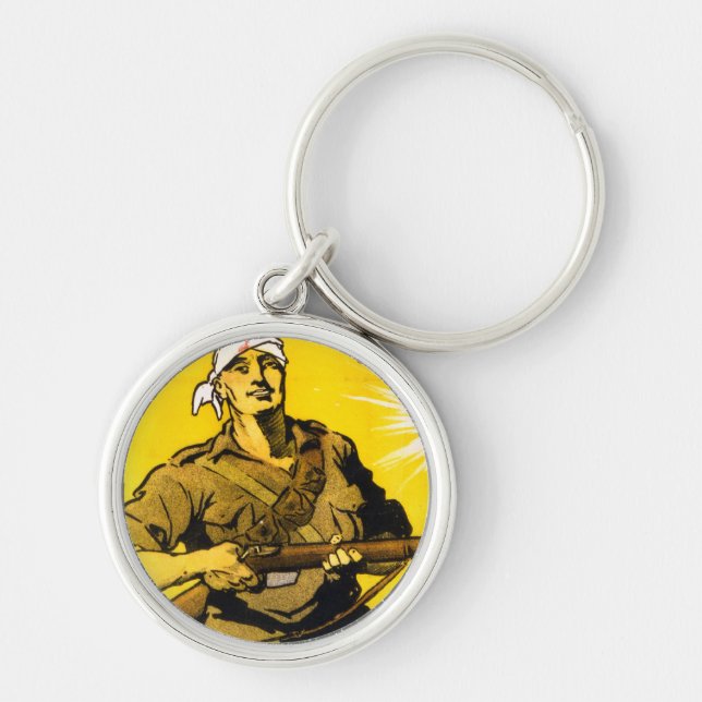 Vi Tog Upp Kulmen Rund Silverfärgad Nyckelring (Framsidan)