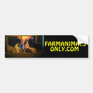 Vi träffas på Farmanimalsonly.com Bildekal