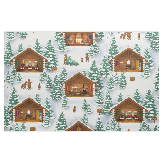 Vi Tre Björnar (stor skala) Tyg (Fat Quarter)