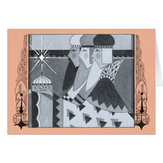 Vi tre deco Kung Hälsningskort (Framsidan Horizontal)