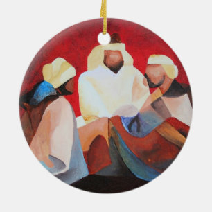 Vi tre Kung det kloka Manarna jul Julgransprydnad Keramik