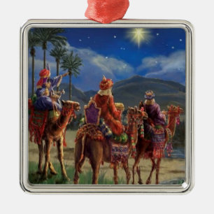 Vi tre Kung julstjärna Julgransprydnad Metall