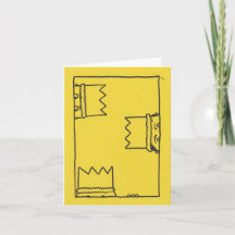 Vi tre Kung Quirky-julkort