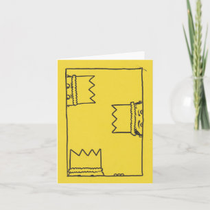 Vi tre Kung Quirky-julkort Kort