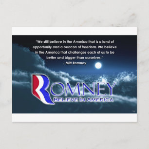 "Vi tror fortfarande.." - Romney 2012 Vykort