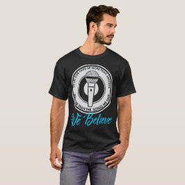 Vi tror manar grundläggande mörka T-tröja Tee Shirt