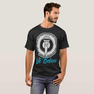 Vi tror manar grundläggande mörka T-tröja Tee Shirt