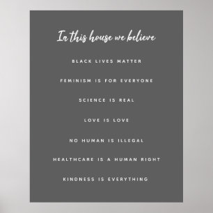 Vi tror   Modern Snyggt Tro Poster