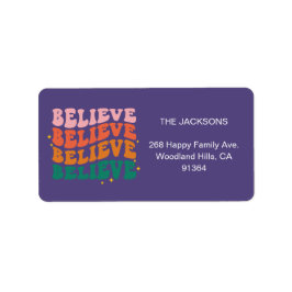 Vi tror på returadressen om julen i Jultomten Adressetikett