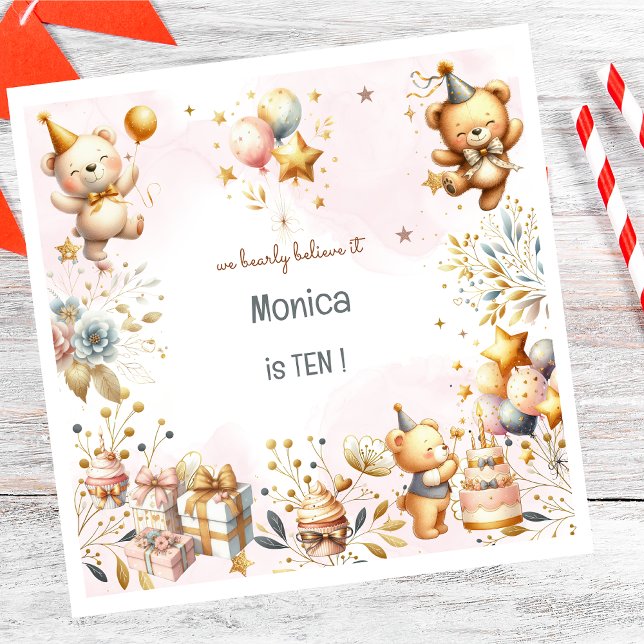 Vi tror på royalets lilla björn barns födelsedag pappersservett (Skapare uppladdad)