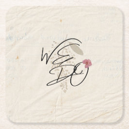 VI trycker på Chicen Shabby Garden Underlägg Papper Kvadrat