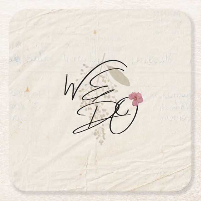 VI trycker på Chicen Shabby Garden Underlägg Papper Kvadrat (Framsidan)