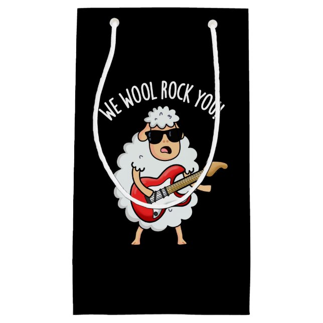 Vi Ull Rockar Dig Roliga Får Puns Mörk Bakgrund (Framsidan)