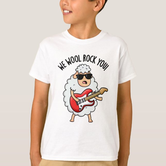 Vi Ull Rockar Dig Roliga Får Puns  T Shirt (Framsida)