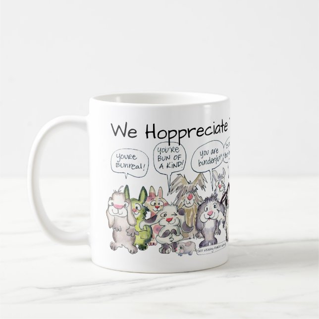 Vi uppskattar dig 19 Tecknader Kaffemugg (Vänster)