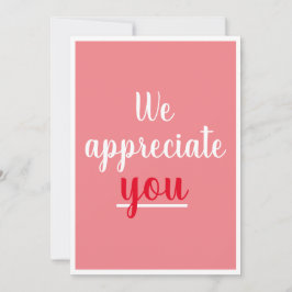 Vi uppskattar er vackra Rosa av Tack Kort