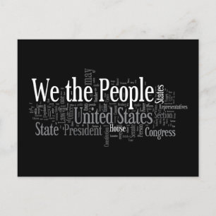 Vi - USA:s konstitution ord libertarian Vykort