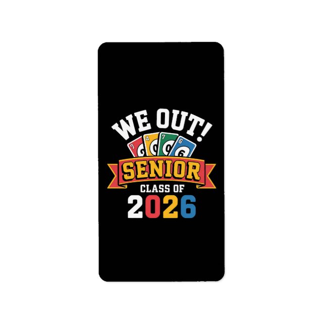 Vi Ut Seniorklass 2026 Adressetikett (Framsidan)