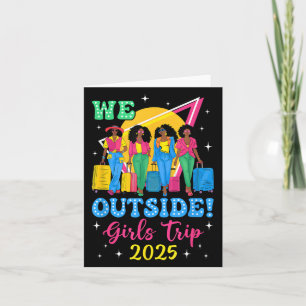 Vi utanför Girls Resa 2025 Afro Girls Black Women Kort