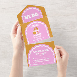 Vi Vågigt Gulten Retro för modern fetstilt Rosa A