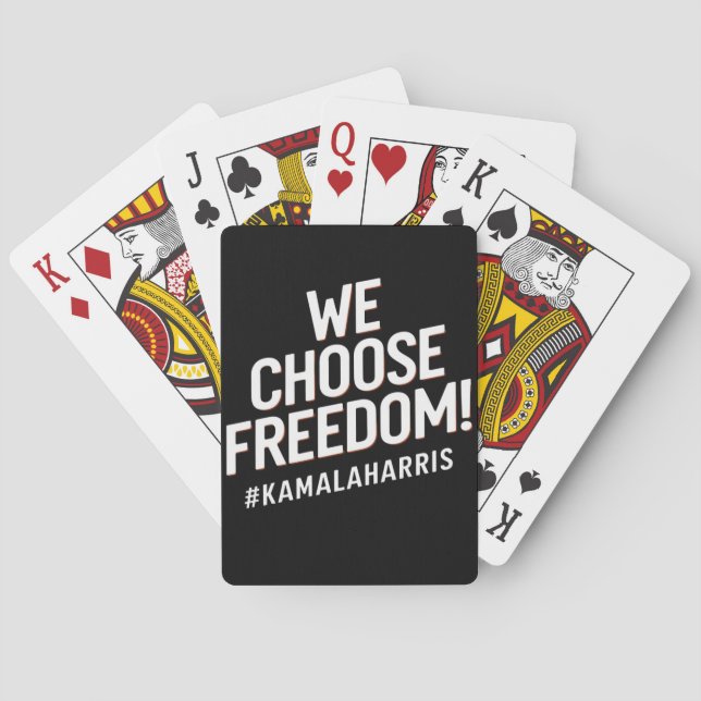 Vi väljer Freedom Kamala Harris 2024 Casinokort (Baksidan)