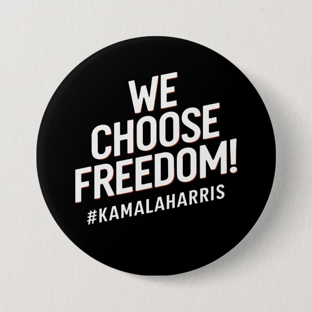 Vi väljer Freedom Kamala Harris 2024 Knapp (Framsida)