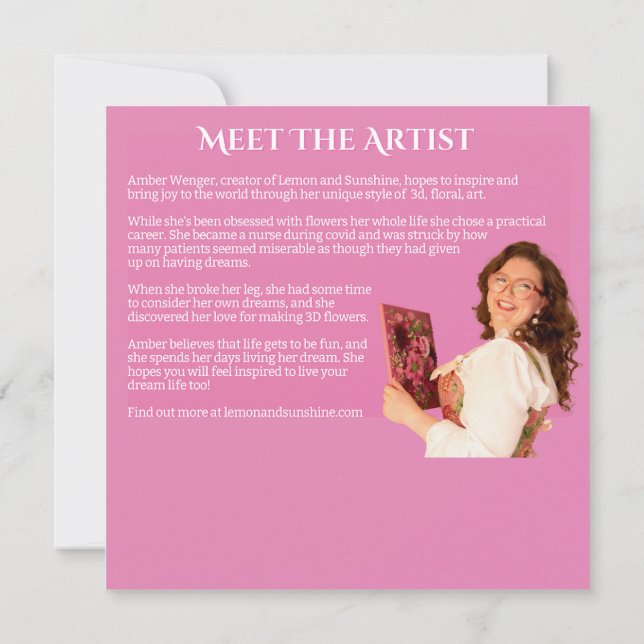 "Vi väljer inte favoriter" Tack Kort (Baksida)