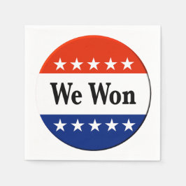 Vi vann 2026 års val pappersservett