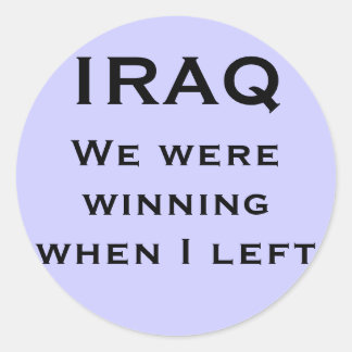 Vi vann när jag lämnat, IRAQ Runt Klistermärke