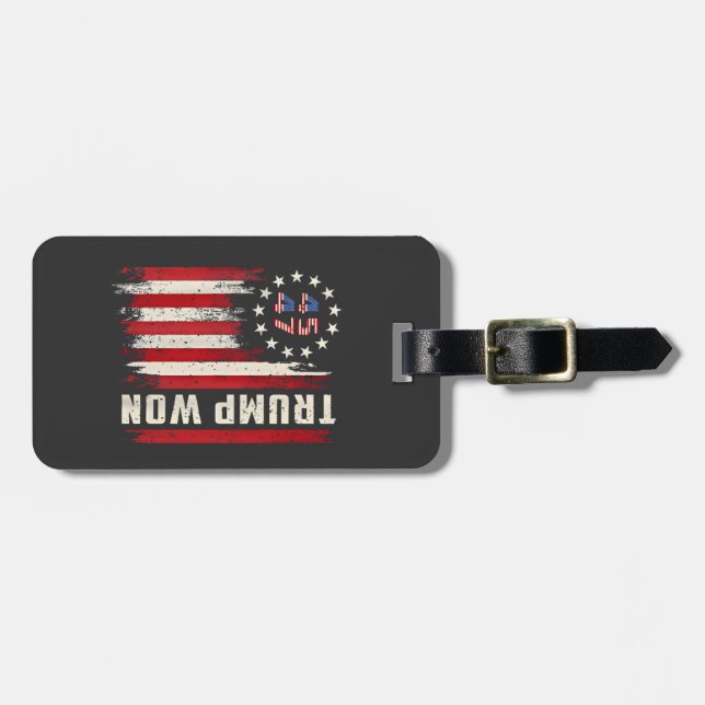 Vi Vann TRUMP INVIGNING Amerikansk Flagga  Bagagebricka (Horisontell Framsida)