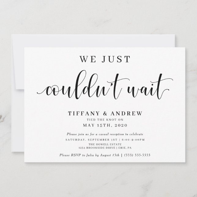 Vi Väntade Inte Längre På Bröllopet Meddelande (Framsida)