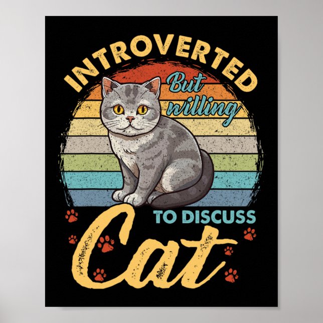Vi var beredda att diskutera Cats Funny Manar Poster (Framsidan)