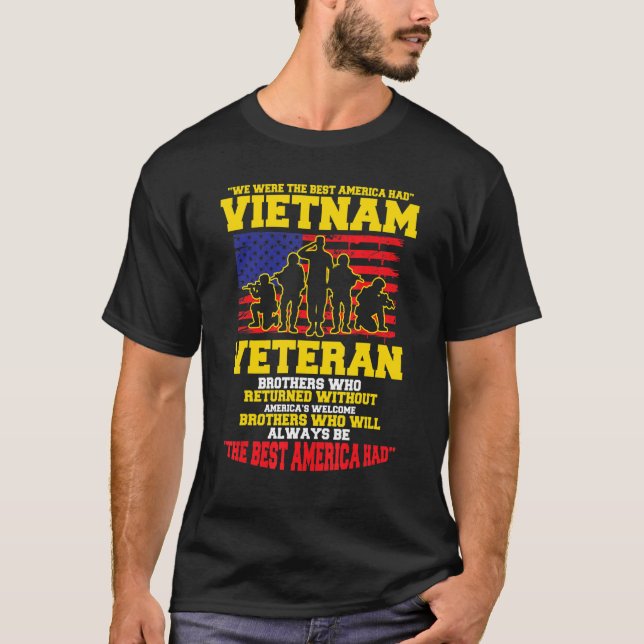 Vi var det bästa Amerika hade Vietnam Veteran T Shirt (Framsida)