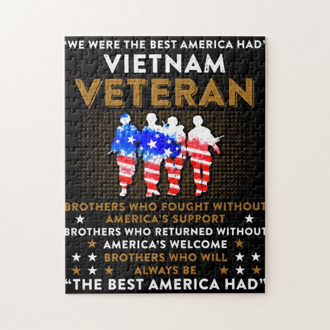 Vi var det bästa Amerika hade Vietnam Veteran TShi Pussel (Vertikal)