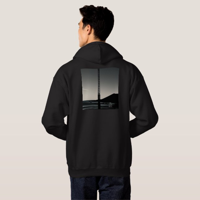 Vi var här för att ge manar svart hoodie (Hel baksida)