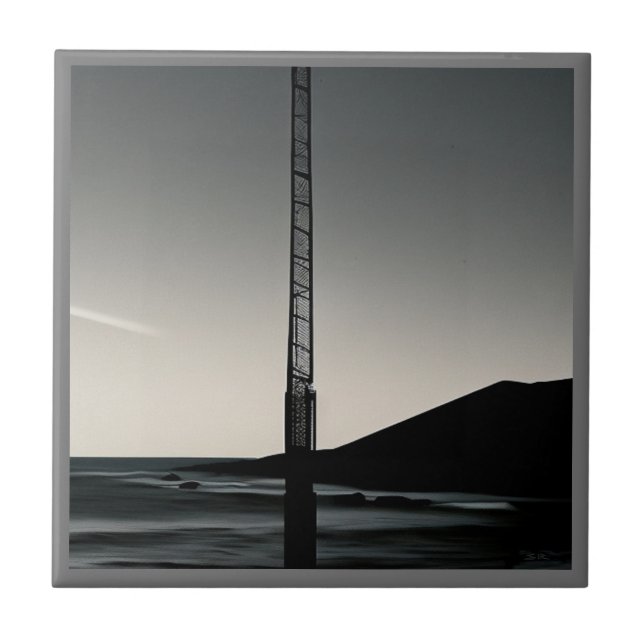 Vi var här med en liten keramisk platta kakelplatta (Framsidan)