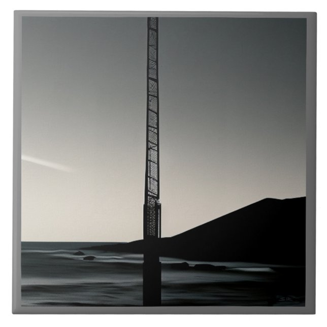 Vi var här med stor keramik kakelplatta (Framsidan)