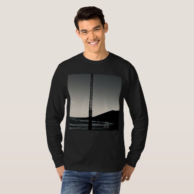 Vi var här med titeln manar Black långärmad shirt T (Hel framsida)