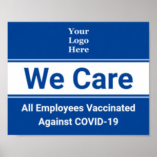 Vi vårdar COVID-19-vaccinerad arbetsplats Poster