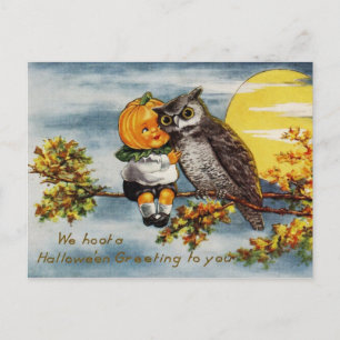 Vi värvar en Halloween Hälsning mot dig Vykort