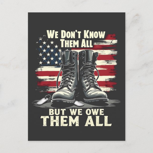 Vi vet inte allt men vi äger dem alla inbjudan vykort (Framsida)