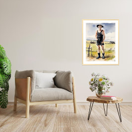 Vi vet inte hur lyckliga vi är - vattenfärgsutskri poster