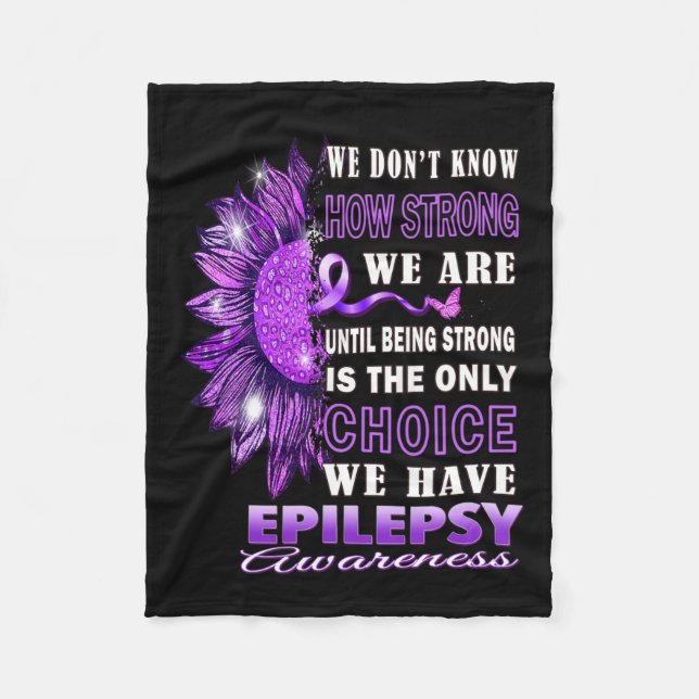 Vi vet inte hur starka vi är solroepilepsi fleecefilt (Framsidan)