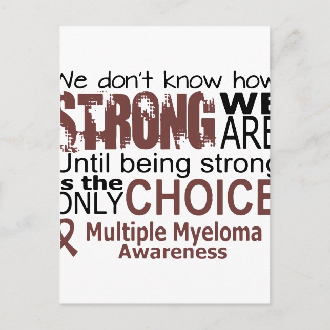 Vi vet inte hur starka vi är tills vi är starka vykort (Framsida)