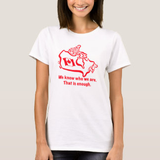 Vi vet vilka vi är. Det är nog. T Shirt